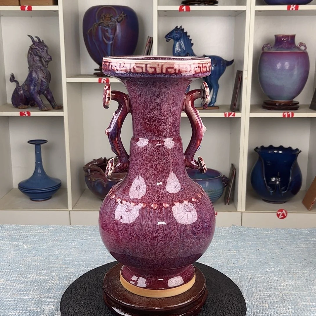 瓷片如意瓶珍品收藏无礼盒