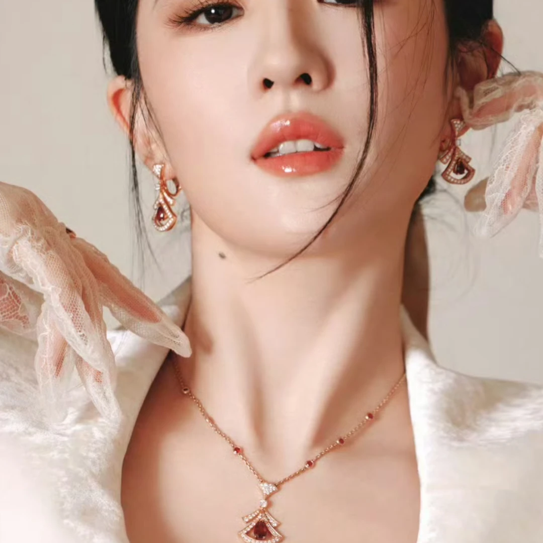 植物花卉女黑色法式甜美红色饰品欧若智性风