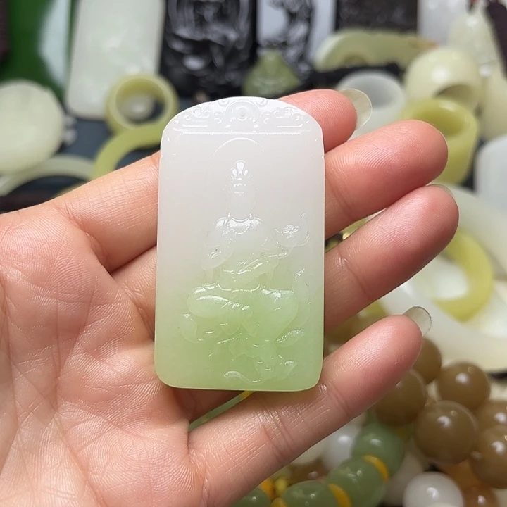 和田玉（糖玉）未镶嵌车挂