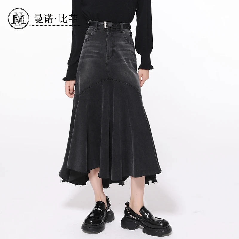 【初依专属】高腰显瘦牛仔半身裙MFBQ111231