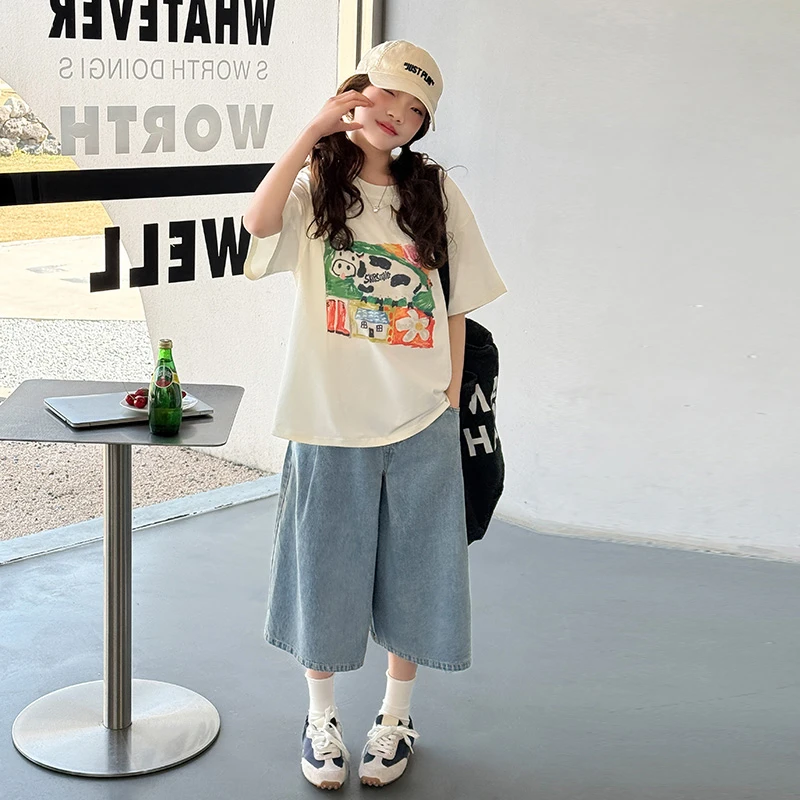 厂家直销原创设计2025夏季新款牛仔七分裤