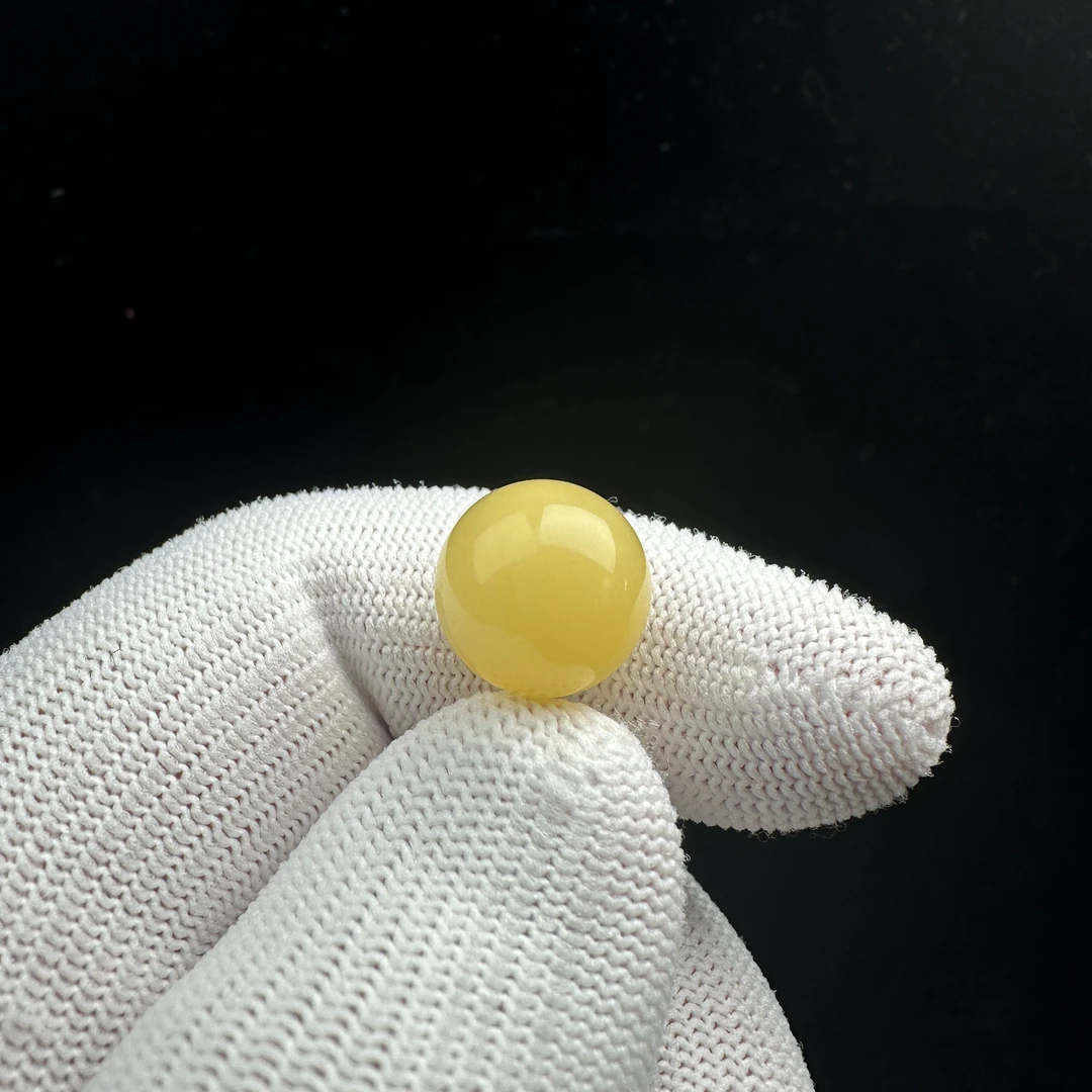 A2255天然原矿俄料蜜蜡 单珠 12.7mm支持复检