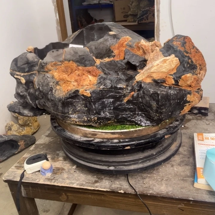 灵璧石花盆定制尺寸