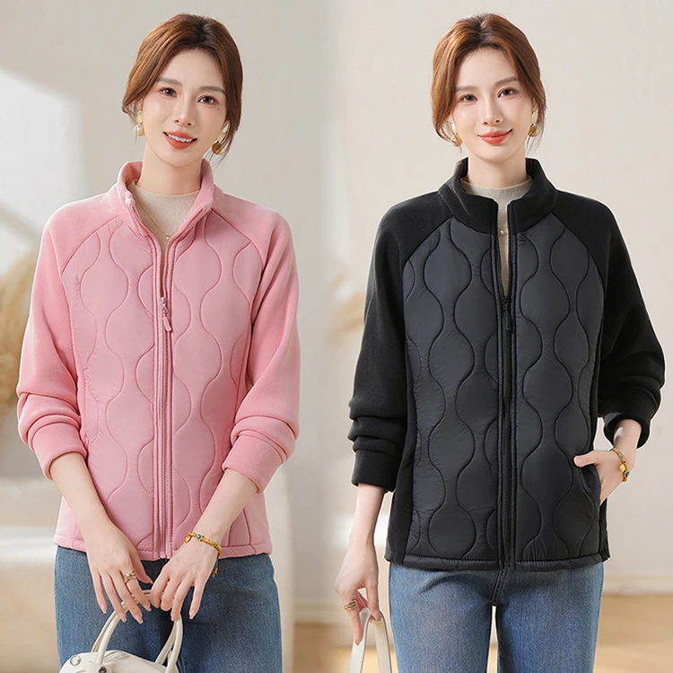 2025秋冬爆款拉链内搭冬季洋气加厚大码外套修身显瘦内穿外穿外套