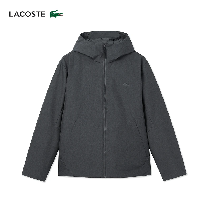 LACOSTE法国鳄鱼男装25秋季新款简约百搭连帽棉服外套|BH2552