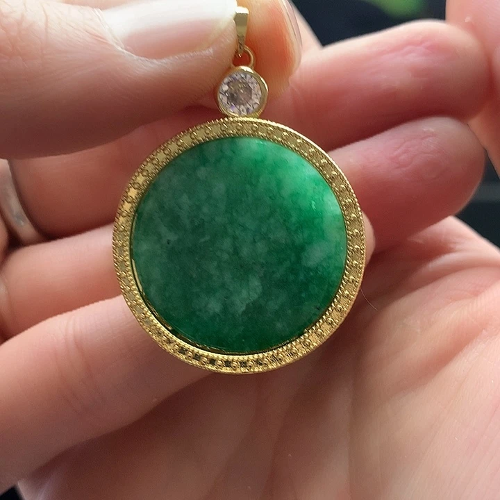 翡翠银S925镶嵌颈饰