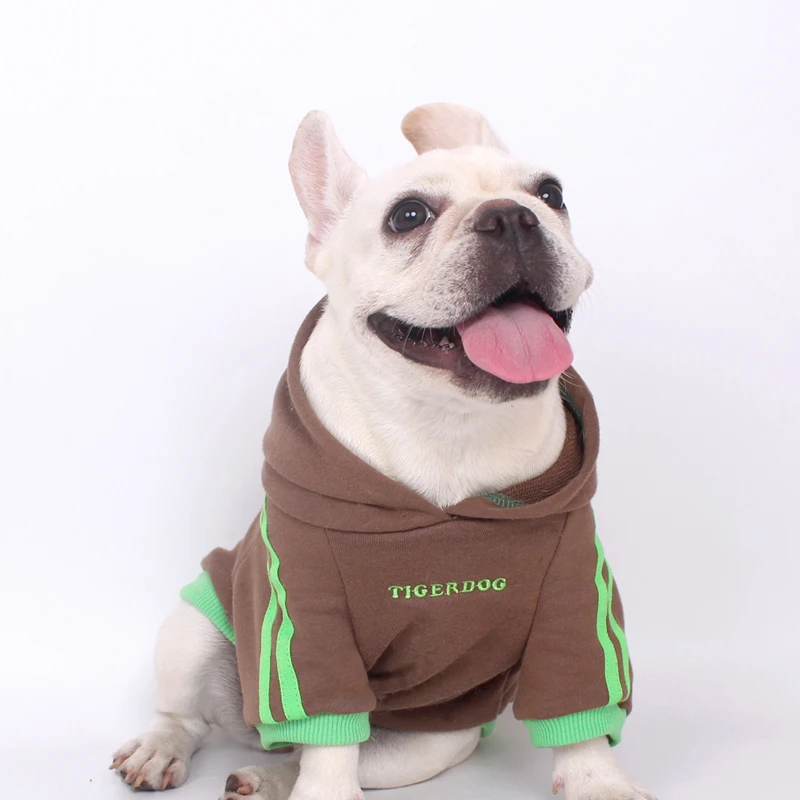 Tigerdog秋冬运动休闲连帽卫衣小中型犬猫法斗牛巴哥狗宠物衣服
