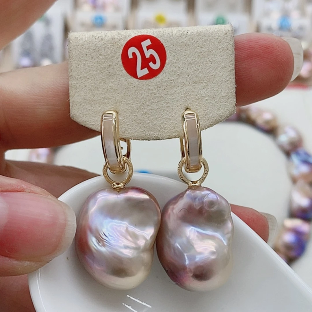 【闪购商品】淡水珍珠耳饰银S925镶嵌