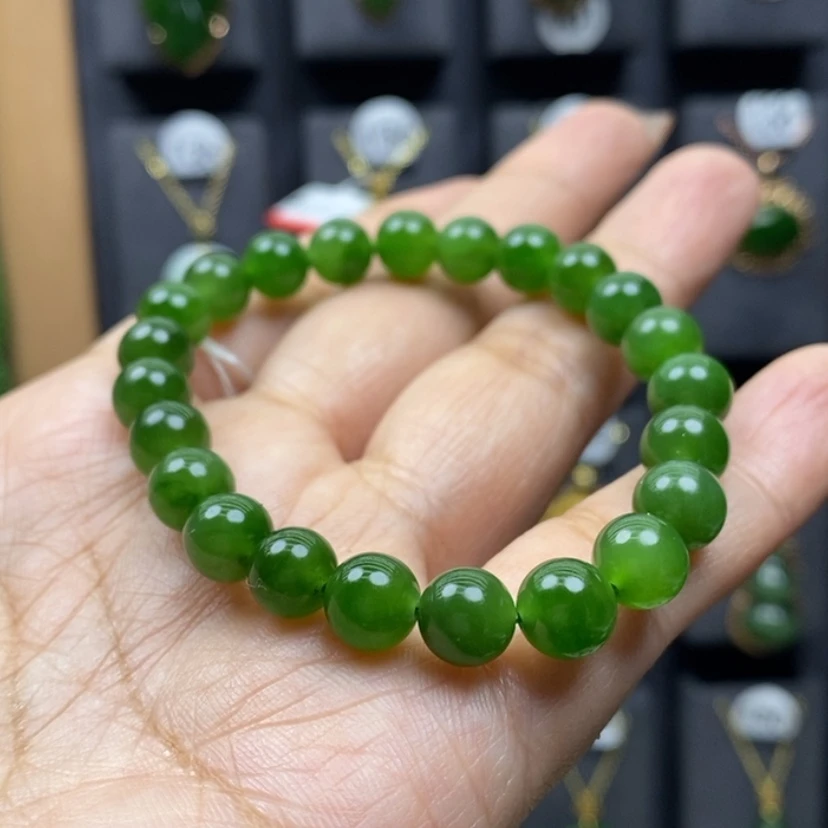 【闪购商品】和田玉手串未镶嵌8mm和甜碧玉圆珠23颗手串