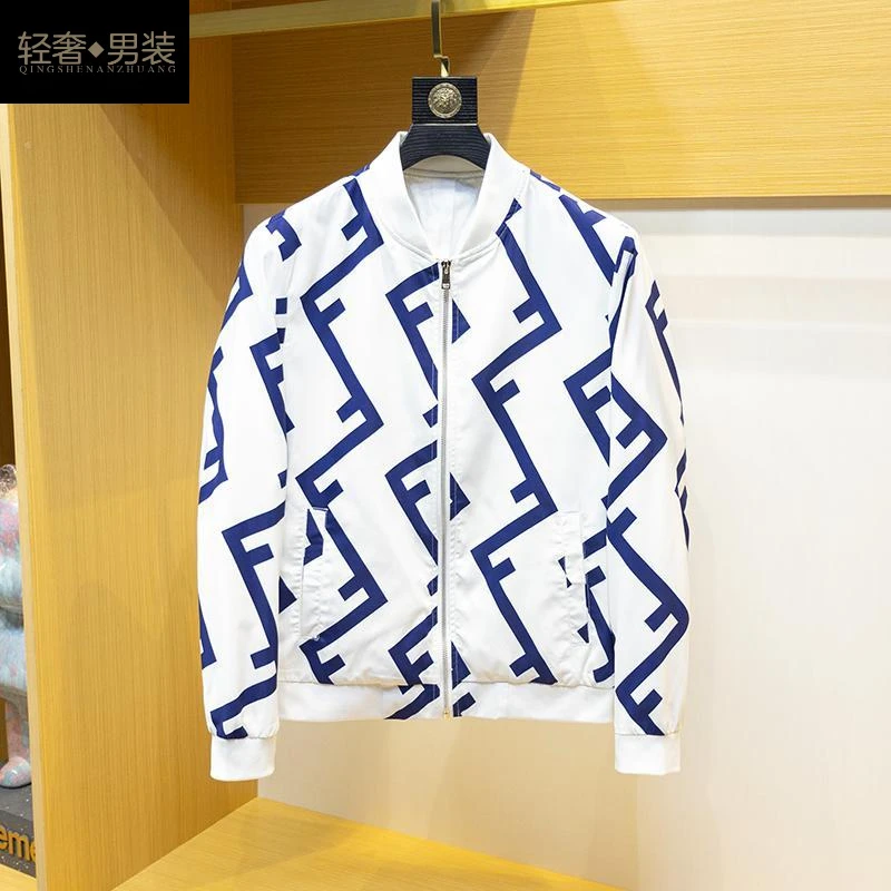 欧洲站春季新款潮流个性字母印花棒球服休闲夹克百搭薄款潮牌外套