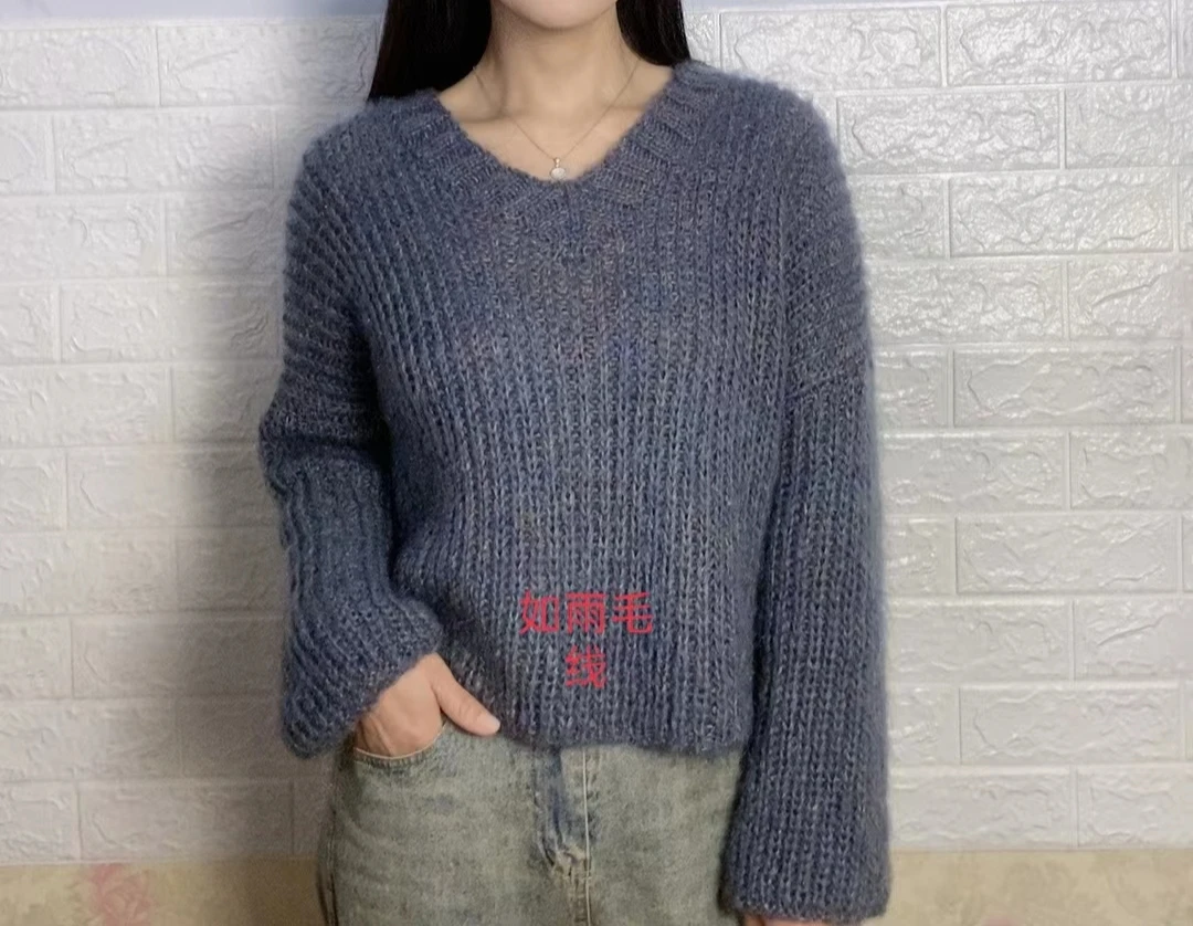 幻彩马海毛线柔软亲肤手工手编毛衣外套围巾针织冰丝亚麻绒毛粗毛