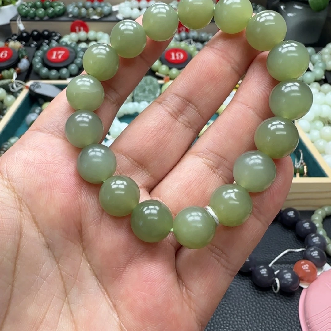 和田玉未镶嵌手链12