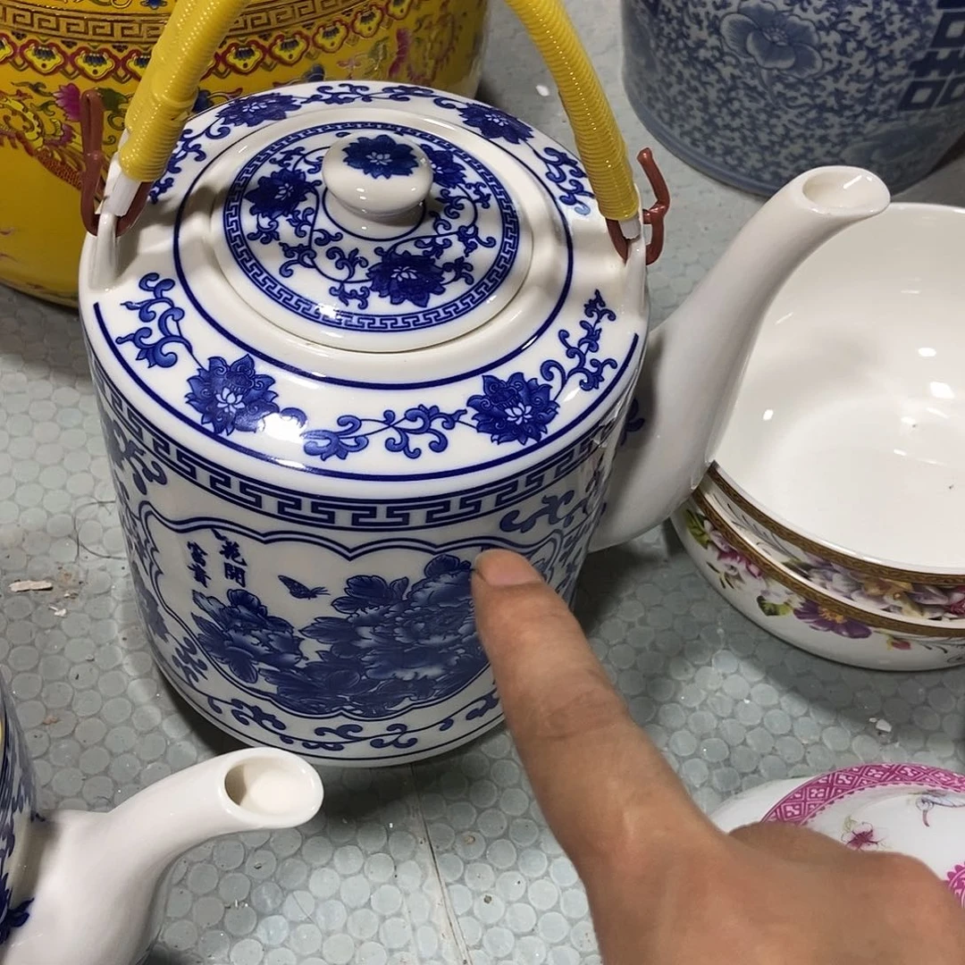 瓷片景德镇陶瓷壶大