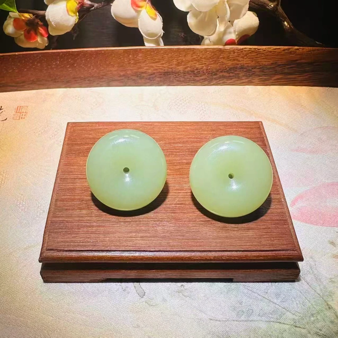 正宗天然和田玉黄玉平安扣30mm男女同款百搭款多样性发货拍一发一