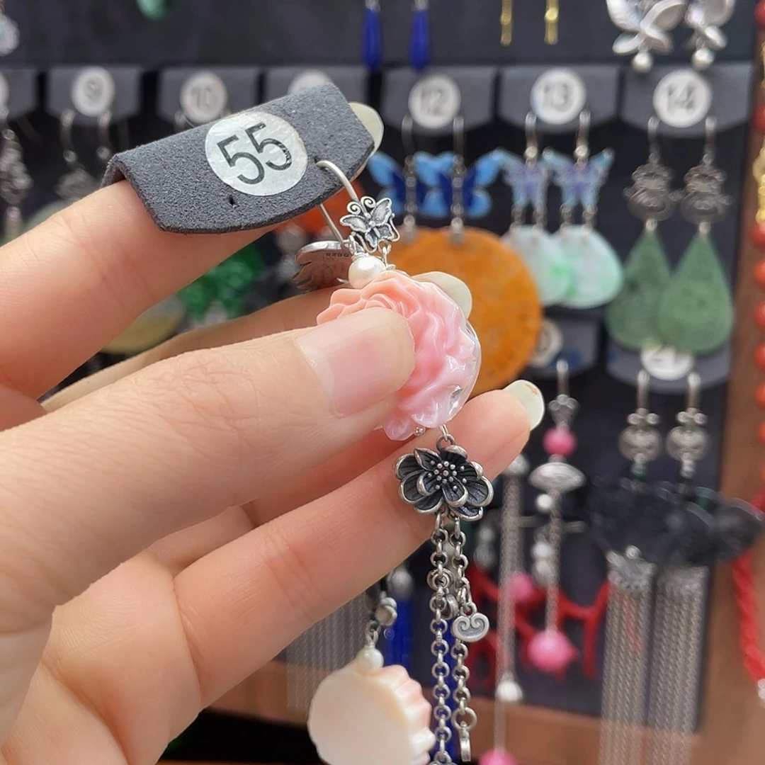 玛瑙/玉髓耳钉银S925镶嵌l****9751ghjhgh