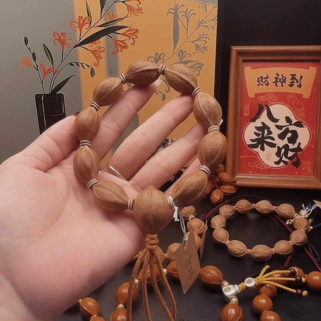 战***将手串橄榄核16.27梅林铁核带三通