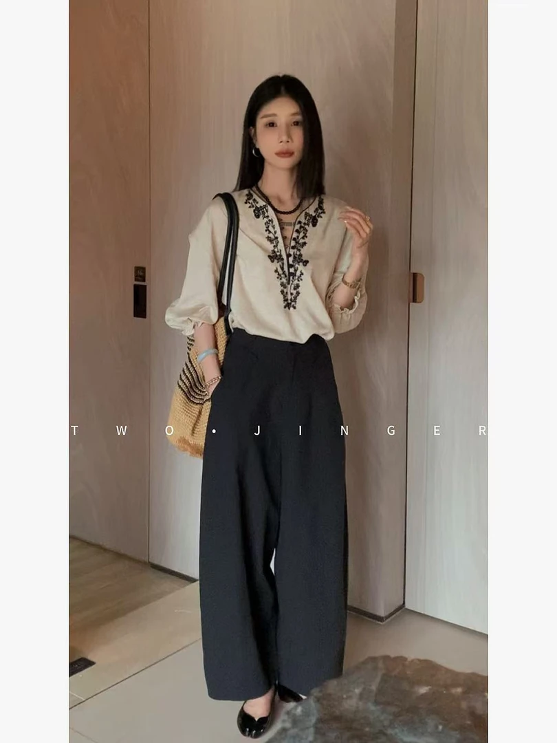 二静子 极简约静奢 『山本裤』安利所有身材的立体裁剪弯刀裤CX6556