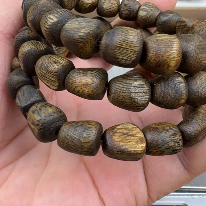 孔***森沉香手串定制乌身手串27克加
