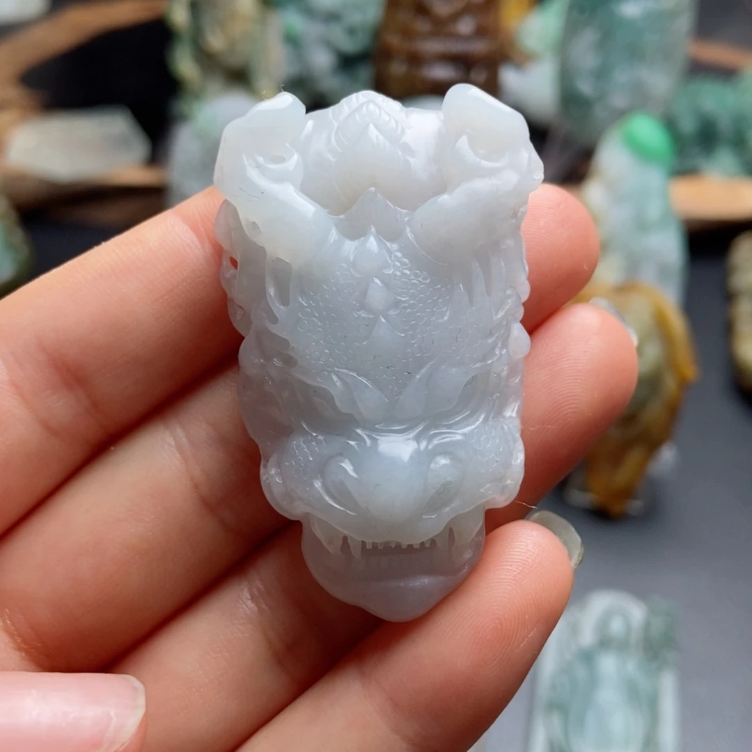 定制翡翠未镶嵌翡翠a货龙头