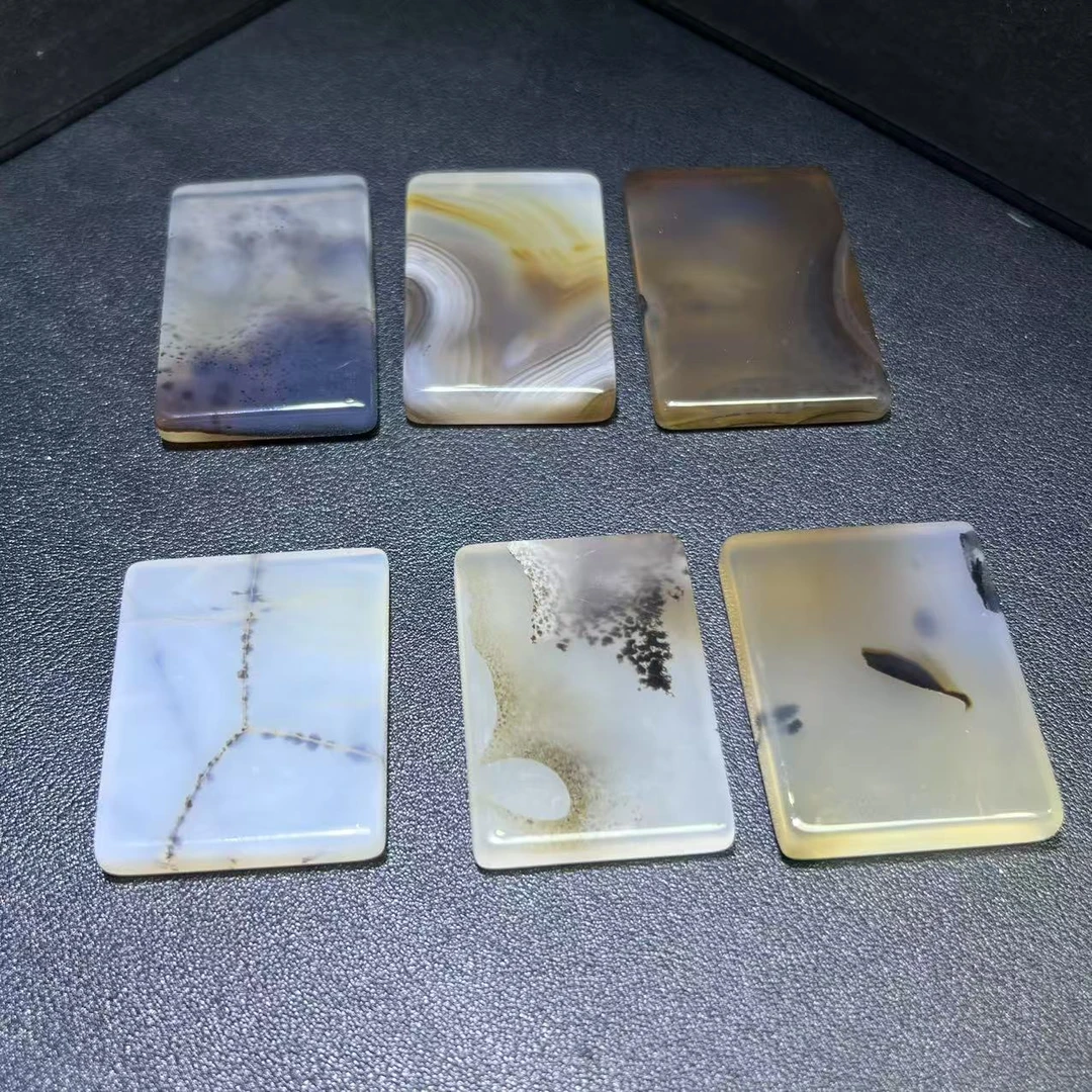 面面来财珠宝S8166-水冲玛瑙白无事牌吊坠-配绳-多样性发其一