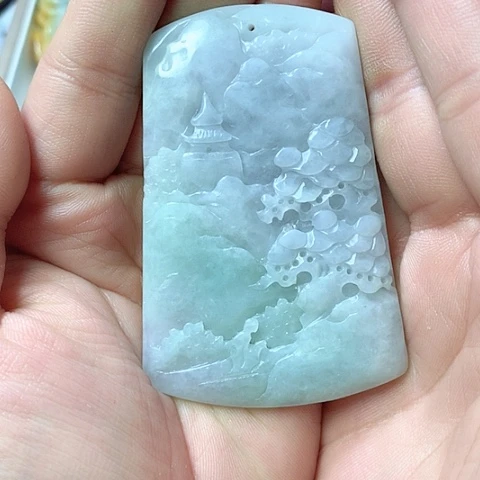 翡翠颈饰未镶嵌天然缅甸翡翠a货