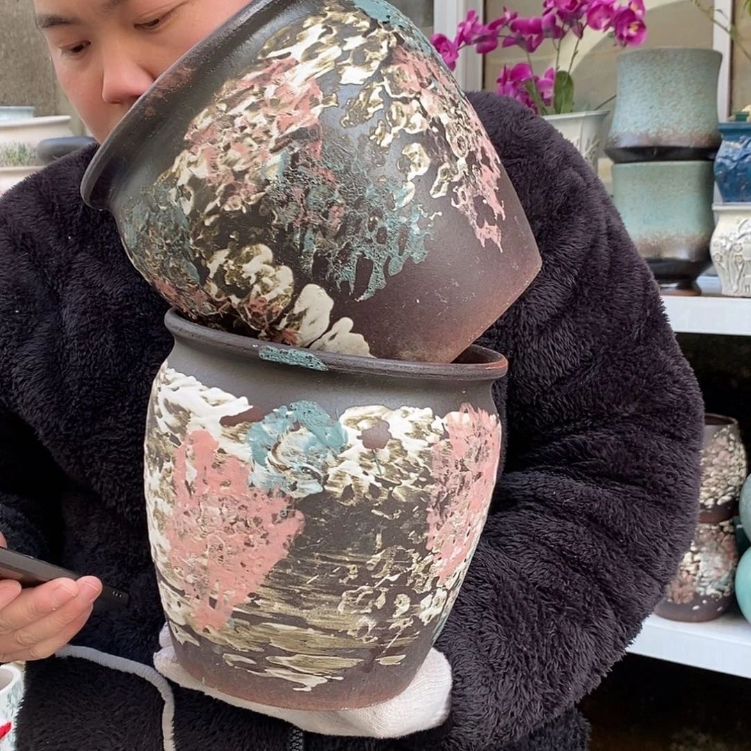 紫砂花盆口20高20福利俩个