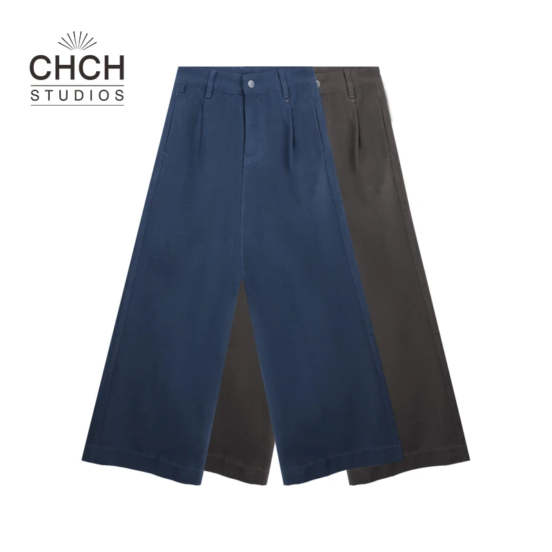 RAQCK12471大码宽松时尚百搭休闲薄绒舒适长款阔腿裤