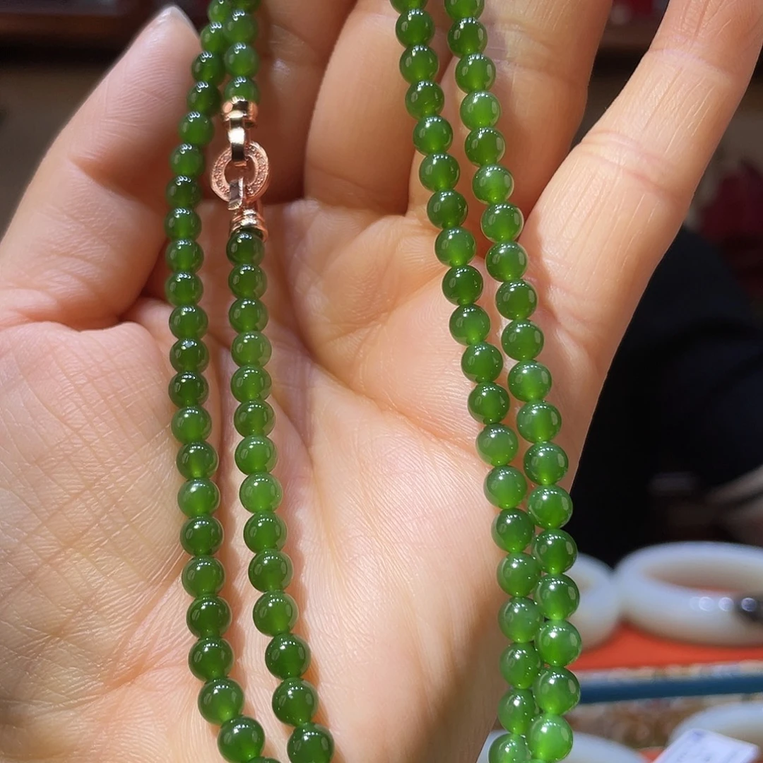 和田玉（碧玉）未镶嵌手链