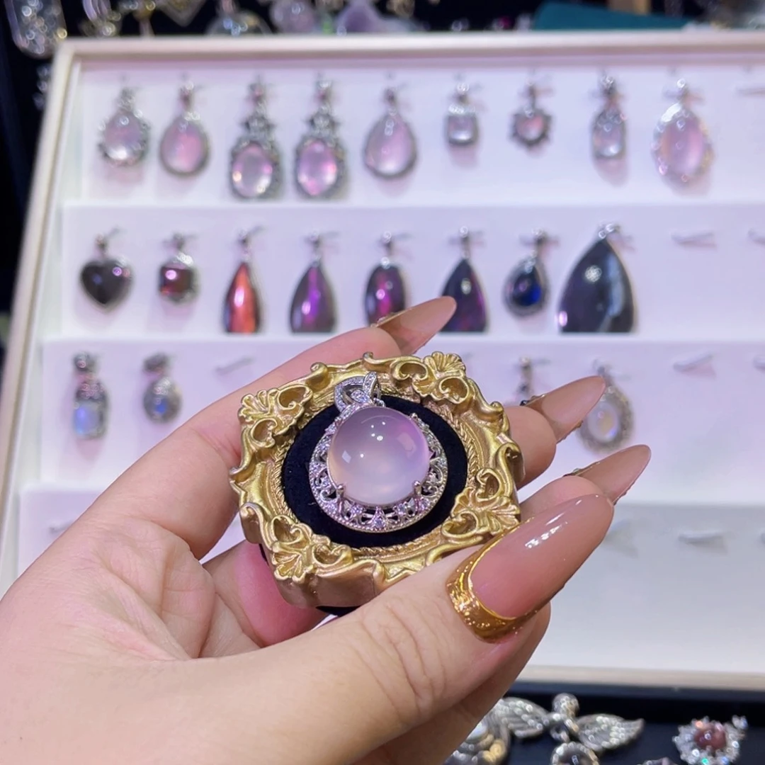 吊坠925银无粉色吊坠