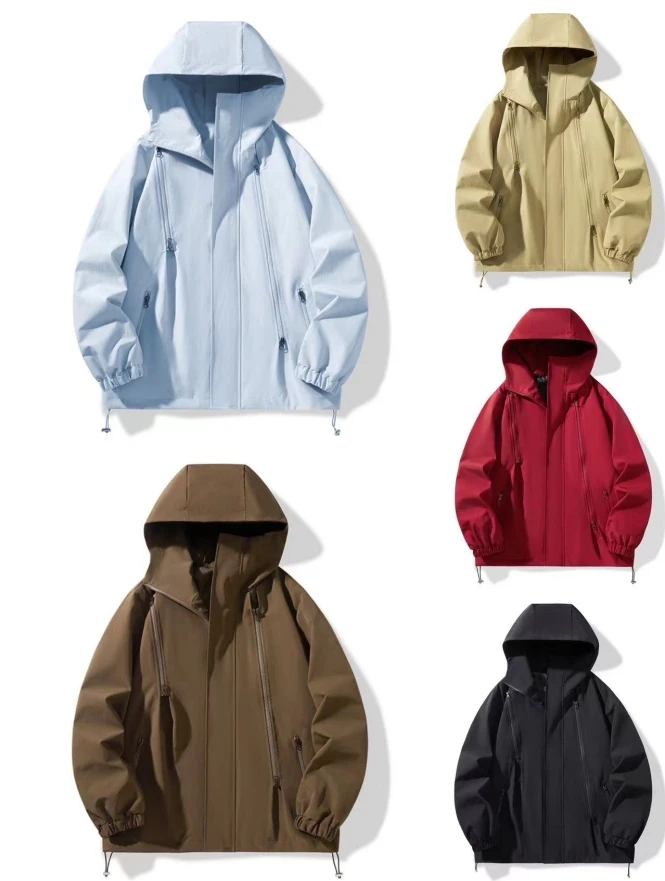 七型男女同款夹克秋季防风连帽户外百搭夹克外套99