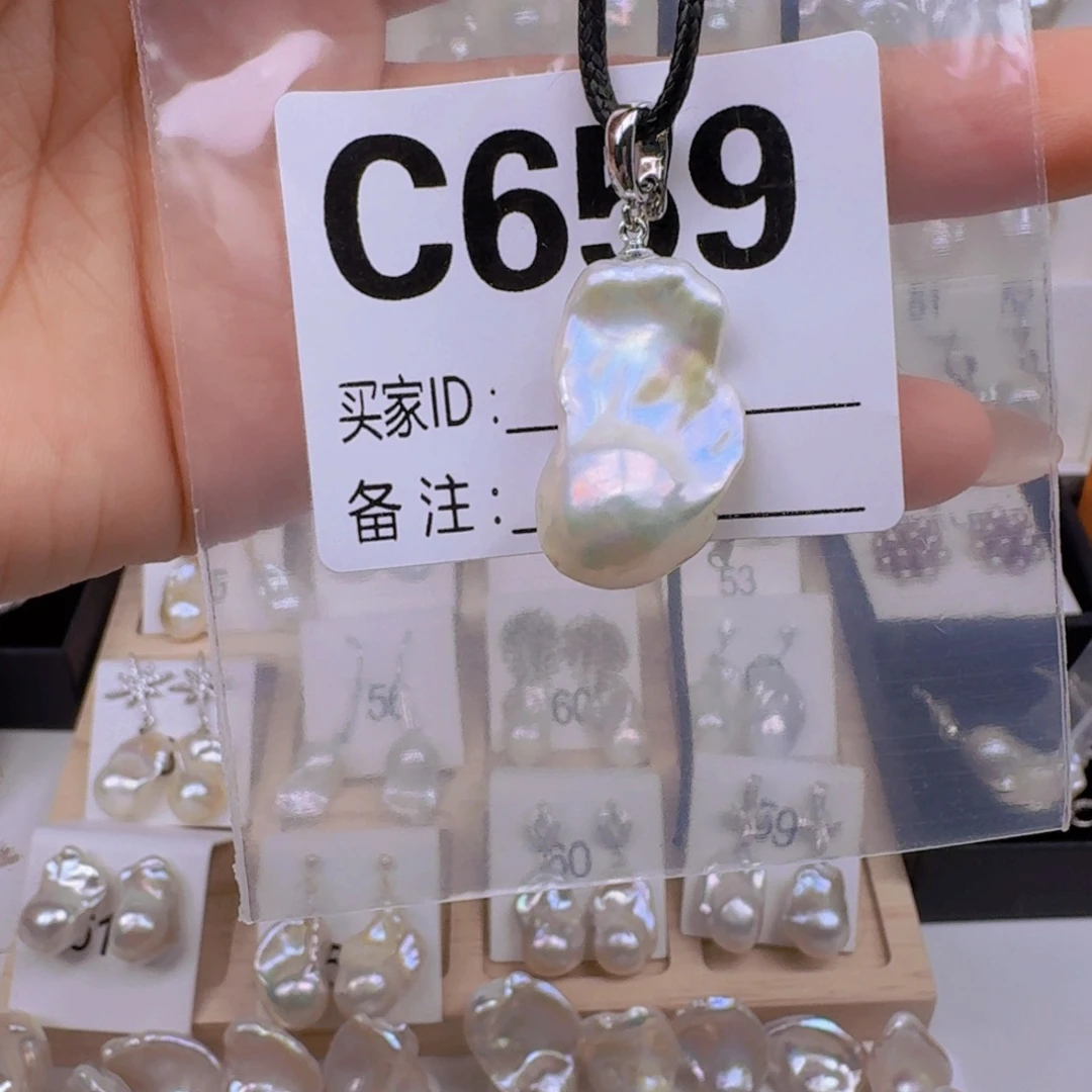 淡水珍珠银S925镶嵌颈饰