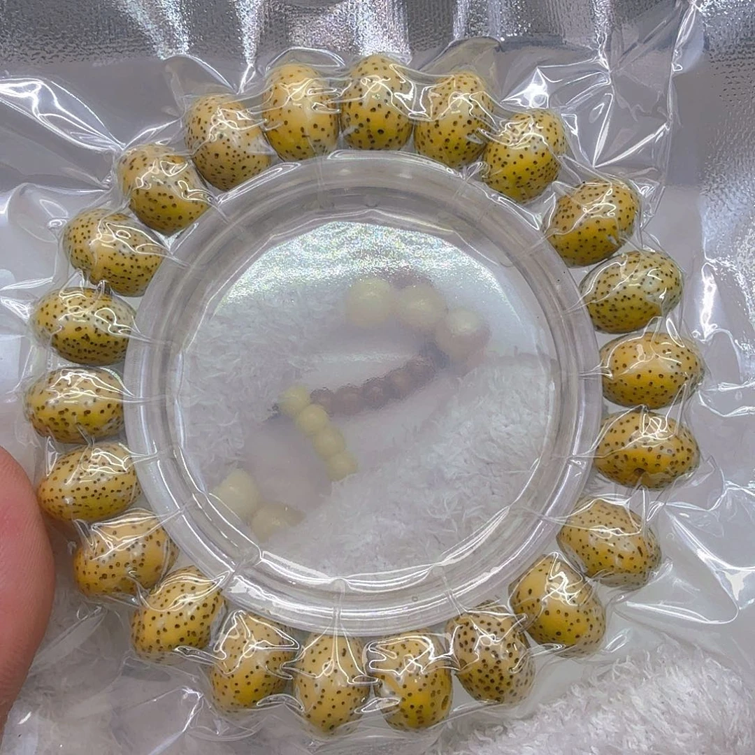 星月菩提手串37黄星月菩提单圈苹果园1.4