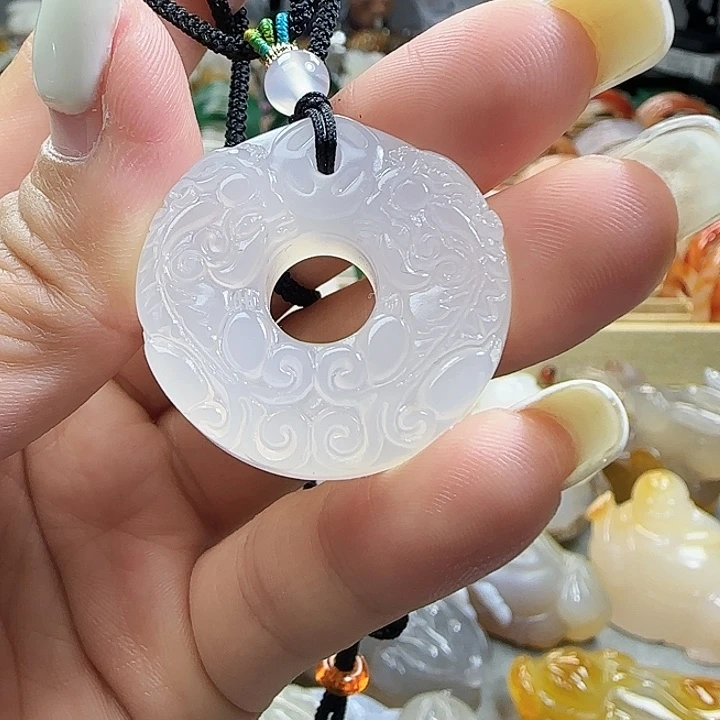 玛瑙/玉髓合金吊坠