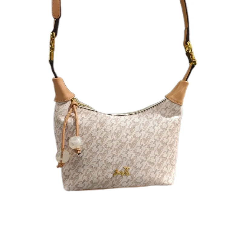 【温雅专属】轻奢时尚休闲女士潮流经典百搭单肩包Y2850米白色