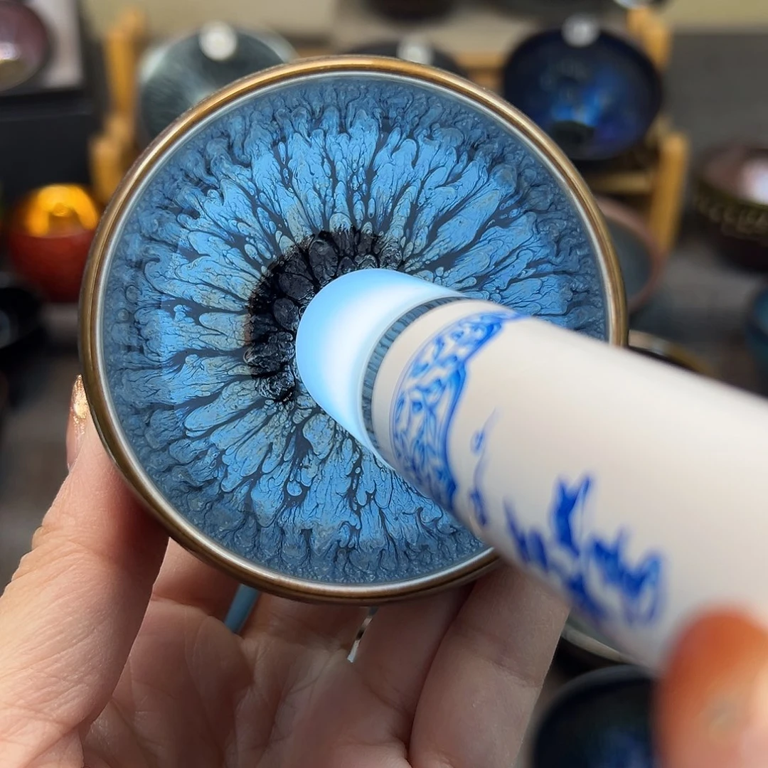 茶盏百花波体手工背
