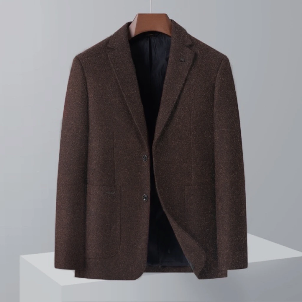 男士商务高档休闲简约百搭平驳领西装外套西服/88997