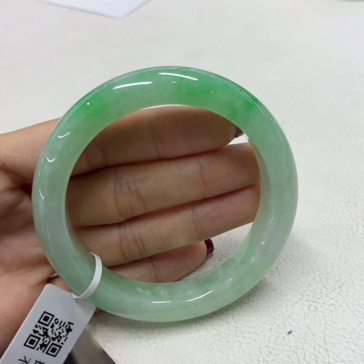 未镶嵌手镯翡翠缅甸翡翠手镯57.4