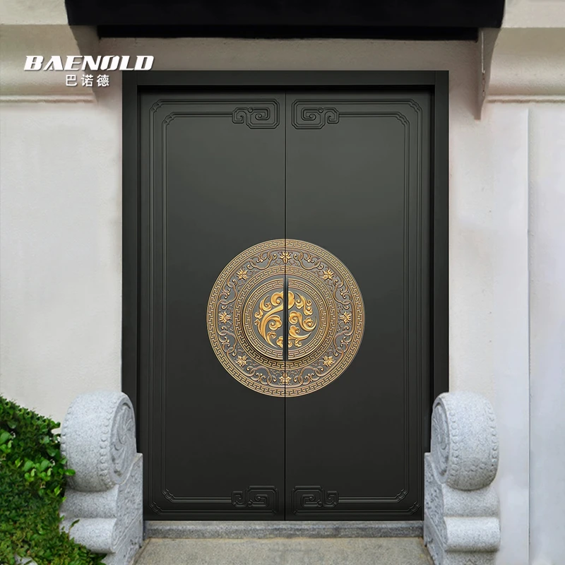 铸铝门定制轻奢风一门一景精雕入户装甲门别墅双开大门子母防盗门