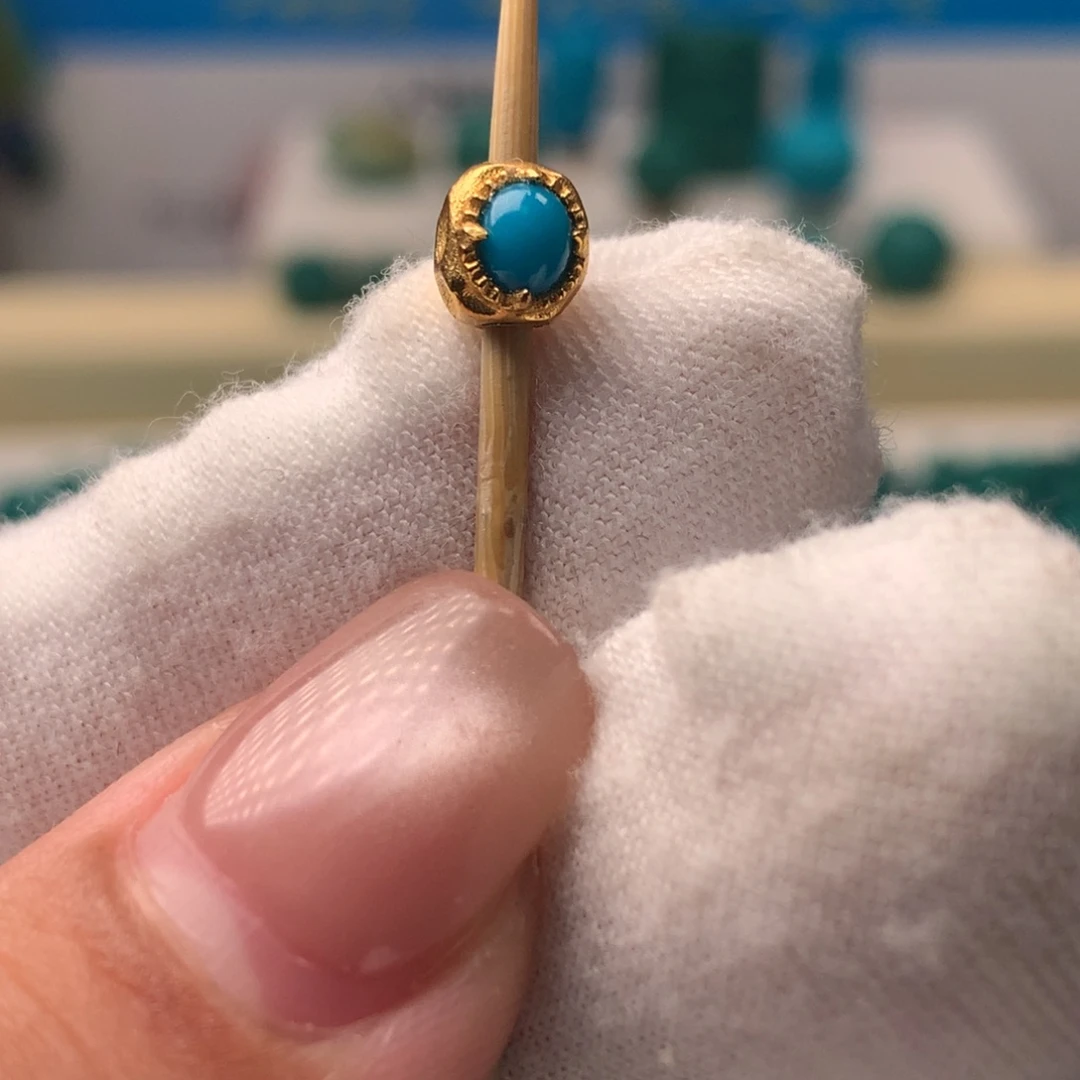 18K金镶嵌绿松石配饰