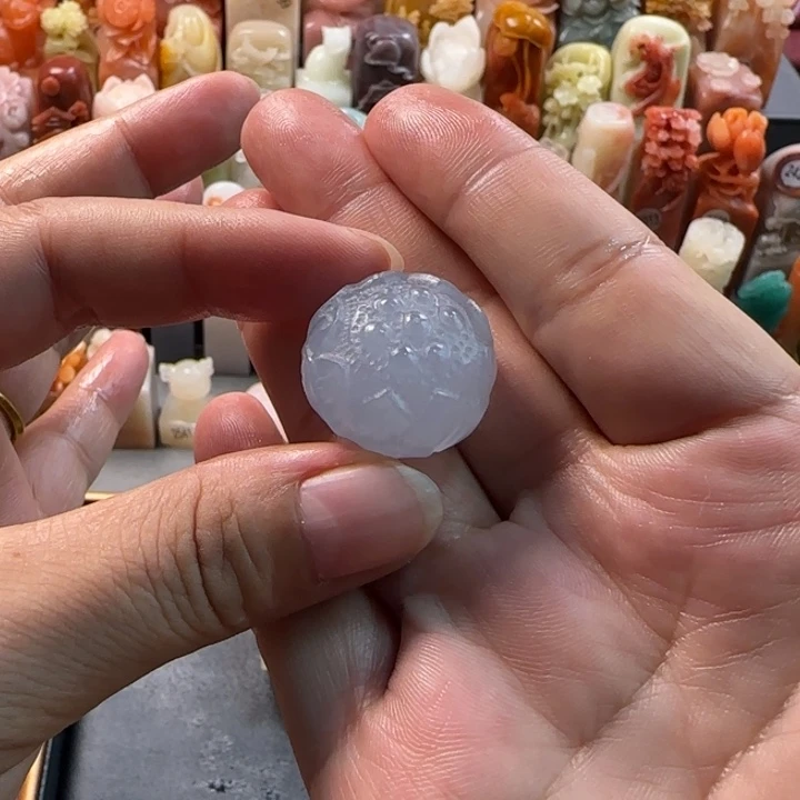 昌化石印石白*1.4厘米包刻字