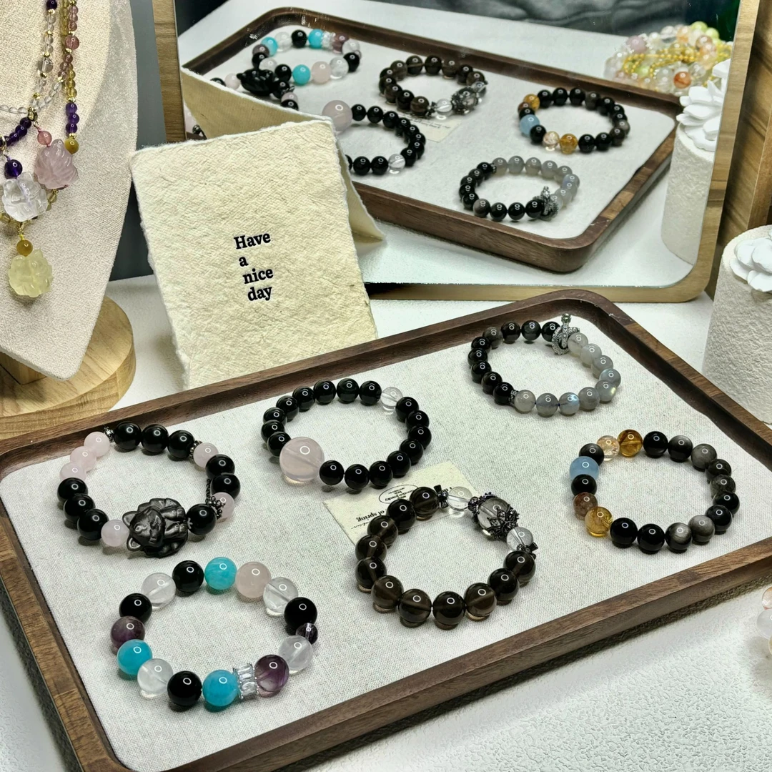 【一只幸子】【拍一拆三选一】天然水晶玉石DIY手串多样性发