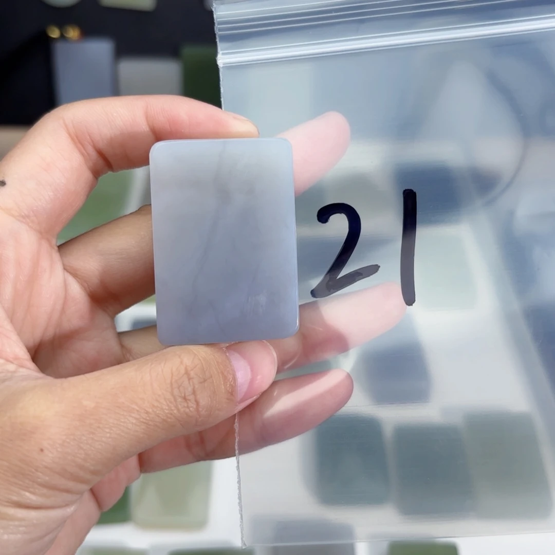 和田玉随形未镶嵌淡*