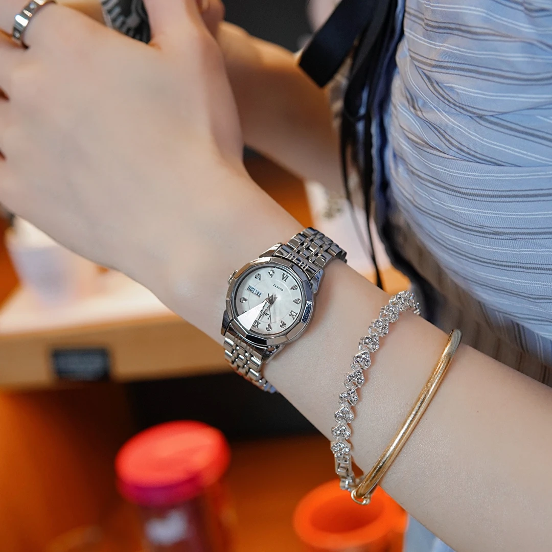 280*双日历*腕表防水女士*品牌经典气质镶钻夜光女款高端百搭手表
