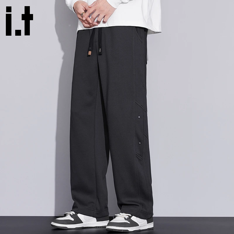 i.t:CHOCOOLATE复古休闲裤男款2025秋冬日系宽松百搭垂感直筒长裤