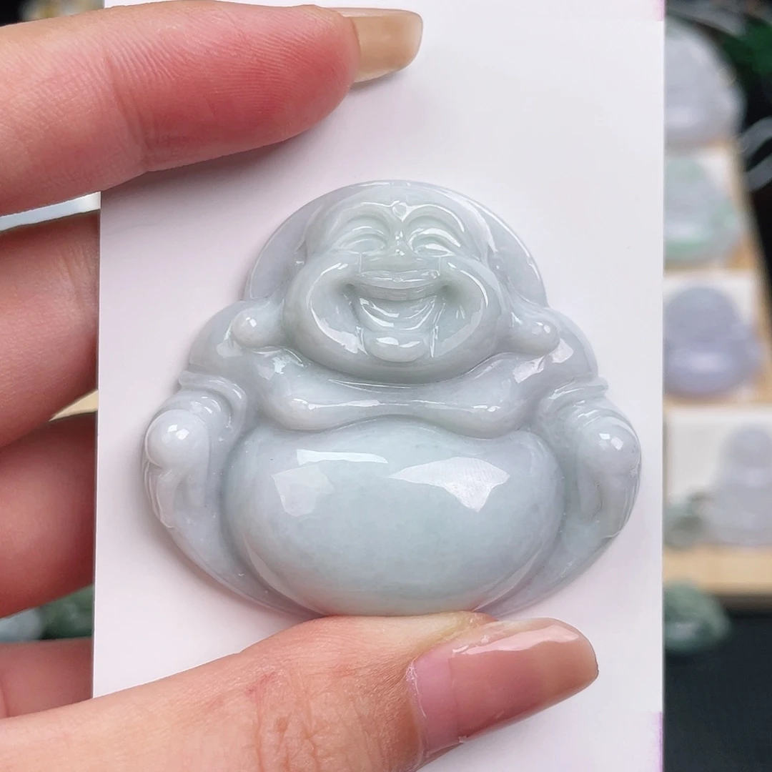 翡翠未镶嵌颈饰佛公