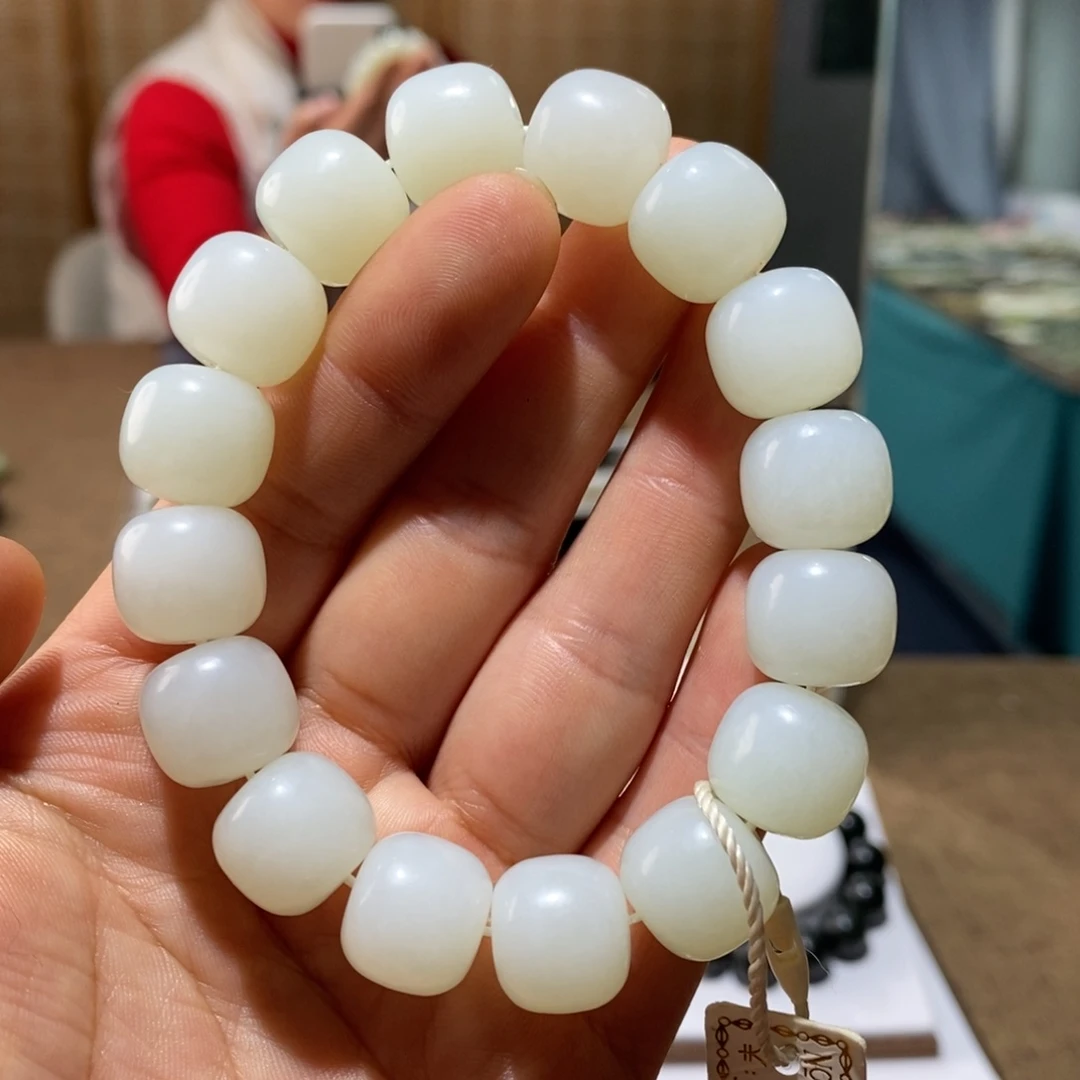 和田玉未镶嵌手链114