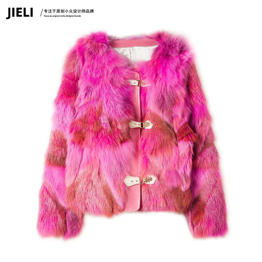 JIE LI/街力设计师高级时尚百搭定制草草外套女W1737