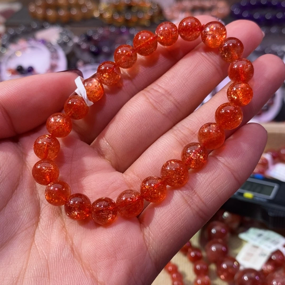 日光石手串未镶嵌金太阳8+