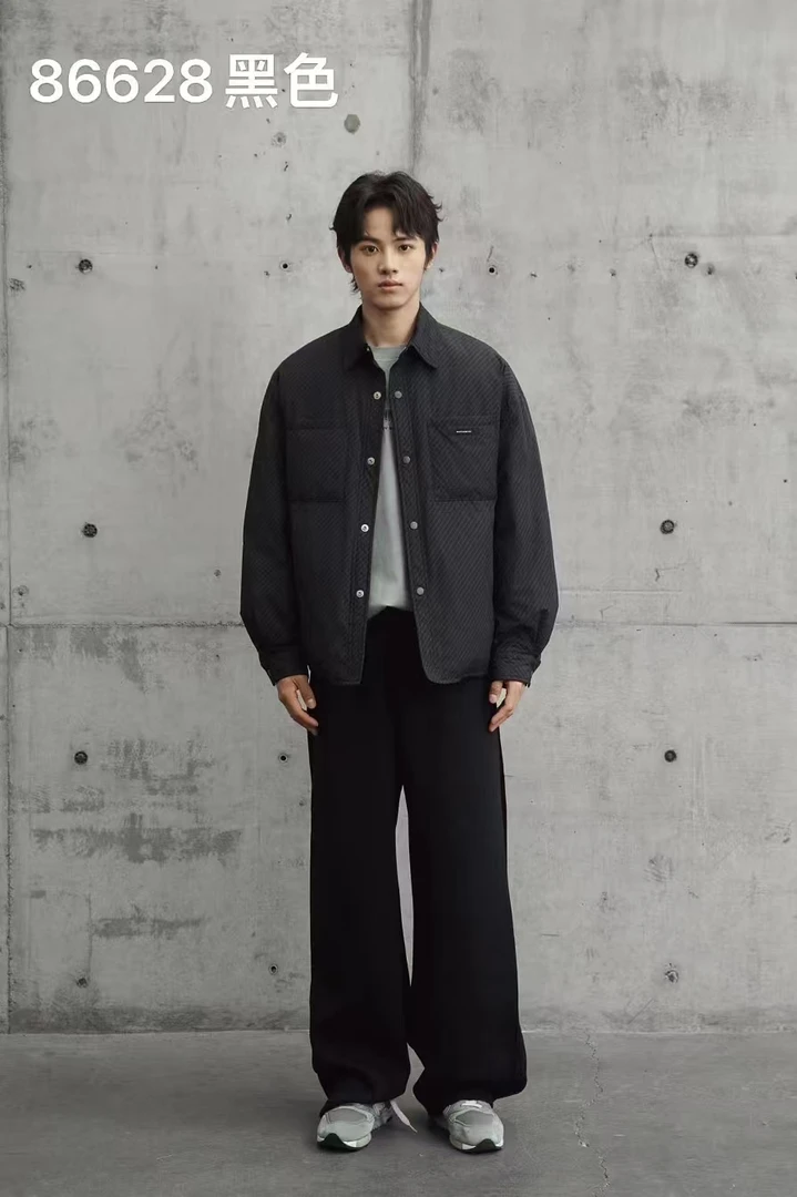 【86628】冬季百搭简约翻领男士羽绒服时尚简约外套