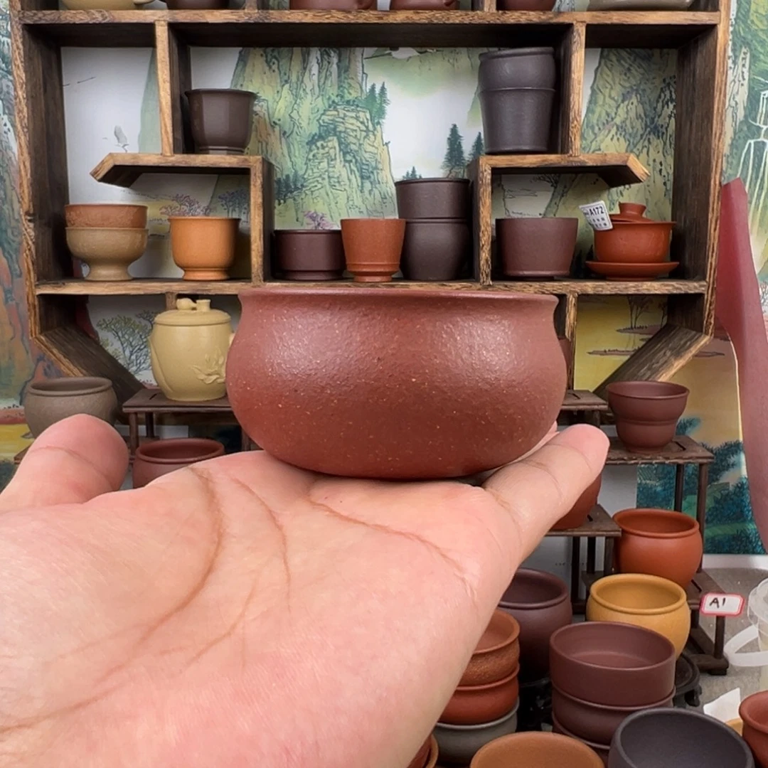 紫砂茶杯拙器甄选，纯原本矿。